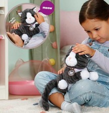 BABY Born My Cat Cookie mit Katzenbett, interaktives Haustier Kätzchen, das schnurrt und vib