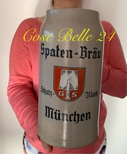 Antik XXL Krug 4 Liter Bierkrug Krug Spaten Bräu München Sammlerstück SELTEN