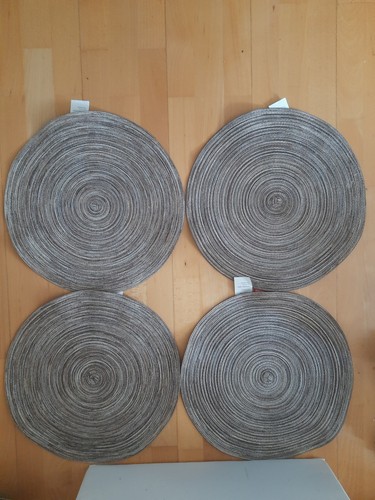 Platzsets rund abwaschbar 4er - platzsets,