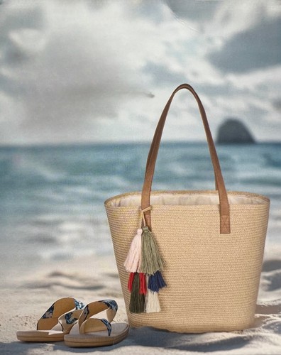 Strohtasche schultertasche - strohtasche,