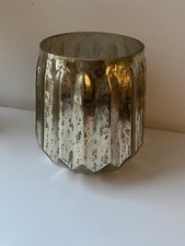 Windlicht Glas Gold Deko