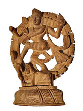 VINTAGE NATRAJ WOOD CARVING