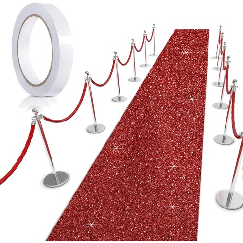 Roter glitzer teppichläufer - roter, glitzer-teppichläufer