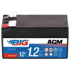 Stützbatterie BIG AGM 12V 1.2Ah Backup Batterie Auxiliary PKW