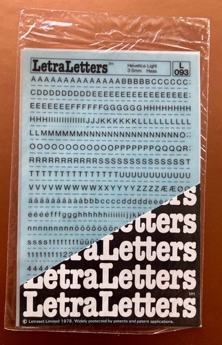 Letraset letra letters - ,