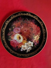 Romantischer Blumenzauber - schimmernde Blütenpoesie Wandteller Bradex ca 19,5cm