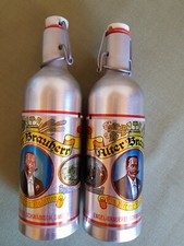 2 Bierflaschen/Flaschen Alu, 0,5 Liter m. Bügelverschl., "Engel Brauerei" -neuw.