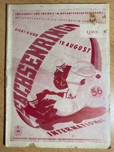 Rennprogramm sachsenring 1956 - rennprogramm,