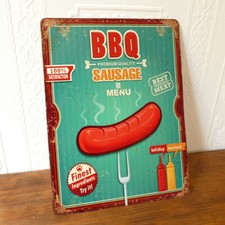 Blechschild Metallschild BBQ