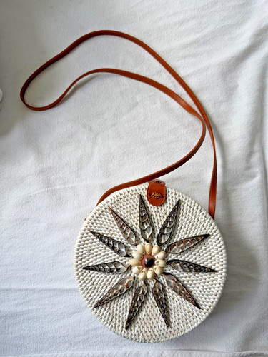 Runde boho umhängetasche aus - runde,