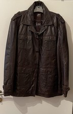 Herren Leder-Jacke Braun