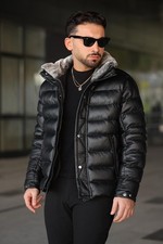 Herren Jacke Pelz