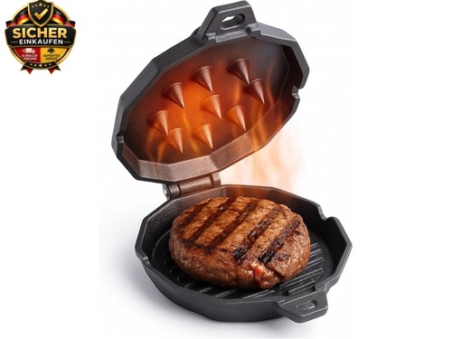 Gusseisen burgerpfanne mit - burgerpfanne,
