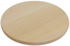 Rundes Holzbrett Ø35 cm – Buche Schneidebrett für Pizza, Käse & Snacks