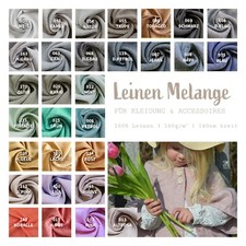 Leinen meterware meliert - meterware,