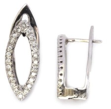 1.00ct Natürlich Rund Diamant 14k Solid Weiß Gold Hochzeit Reifen Ohrringe