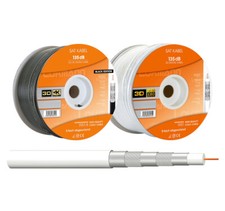 5 - 500m SAT Koaxialkabel 135dB 5-fach TV Antennenkabel Digital Coax 4K UHD 3D 