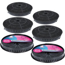 6 Aktivkohlefilter geeignet für Elica CFC0038668 Stripe Tiffany Typ57