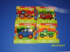 4 x Holz-Puzzle Fahrzeuge je 4 Teile  ab 12 Monate Babypuzzle Einlegepuzzle