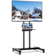 TV Wagen Ständer mit Rollen Standfuß höhenverstellbar neigbar 32-70 Zoll schwarz