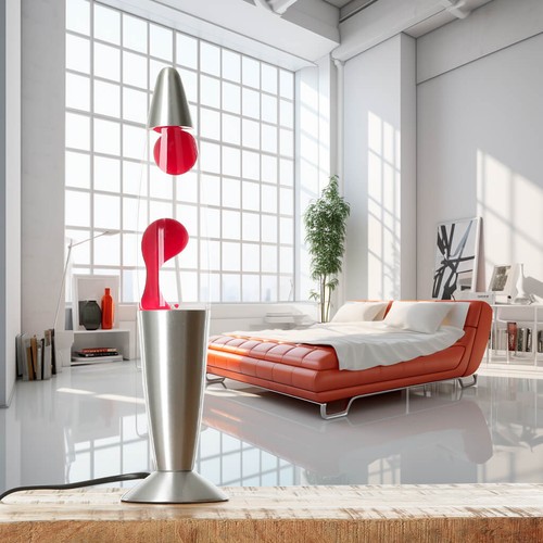 Lavalampe rot retro inkl - lavalampe,