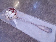 Wilkens Modell Augsburger Faden Vorleger Suppenkelle Silber 90 TOP neuwertig