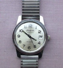 alte Armbanduhr GUB Glashütte Spezimatic 26 Rubis mit Datum