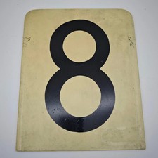 Bahnschild 8 DB Kunststoff Zahl Signalschild 25,5 cm x 21 cm Ziffer Gleismarkier