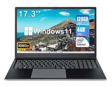 Laptop 17,3 Zoll HD Display Intel i3 Bis zu 2,0Ghz 4GB + 128GB SSD 8000mAh