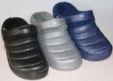 Herren EVA Clogs gefüttert  oben geschlossen  3 Farben Navy+Grau+Schwarz *NEU*