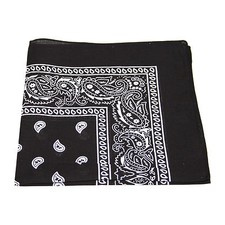 1 x Paisley Bandana Schwarz Kopftuch Halstuch Tuch Nickituch Schal Biker Black