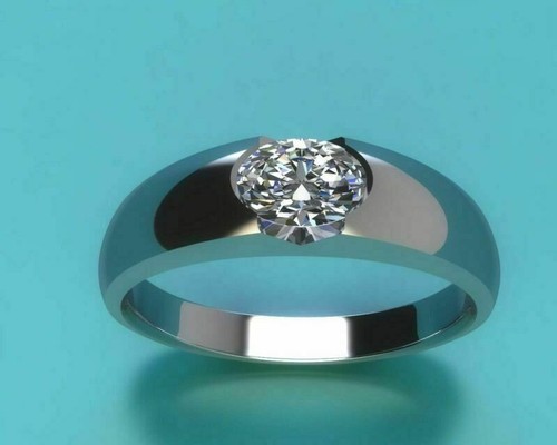 Massiver 14k weißgold 00ct - 14k, 1,00ct