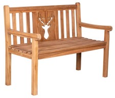 Gartenbank hirsch teakholz 120 - hirsch,