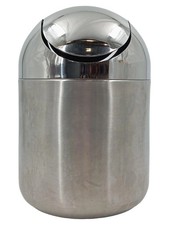 houseproud Mülleimer Edelstahl Silber Modern Zylindrisch Abfalleimer