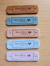 5 PU-Leder Label * Handmade *