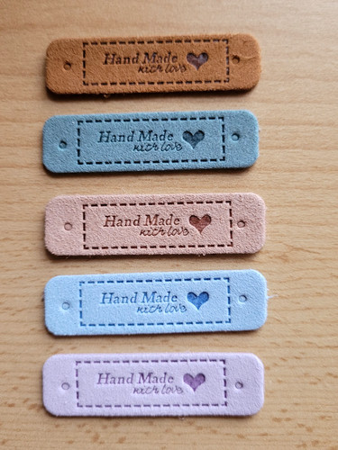 Leder label handmade - pu-leder, *