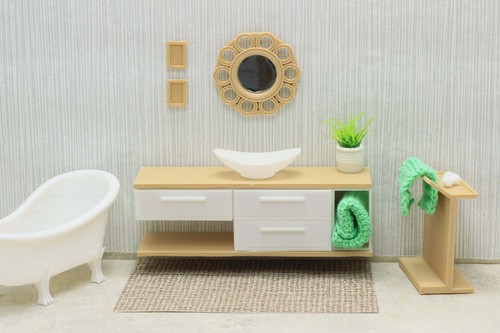 Bathroom cabinet with wooden - bathroom,