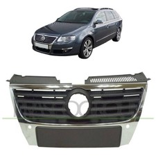 Kühlergrill für VW Passat B6 3C 2005-2010 Chrom schwarz Grill PDC