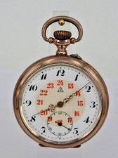 Offene Herrentaschenuhr Alpina Silber um 1905 - SEHR GUT ERHALTEN (108376)