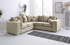 Luxus Samt Ecksofa 5 Sitzer