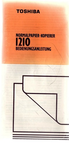 Bedienungsanleitung kopierer - bedienungsanleitung,