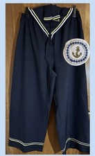 Matrose Damen Kostüm Dunkelblau Hose Gr.XXL (s. Maße) Kragen Armstulpen & Tasche