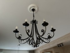 Kronleuchter schwarz 8-flammig