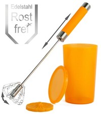 NOVA Quirl Schneebesen Milchaufschäumer manuell Handmixer Sahne Eischnee