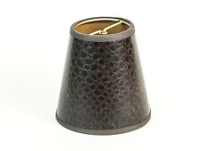 Lampenschirm Lederoptik  Aufsteck Schirm Klemmschirm stilvoll  Nachtischlampe