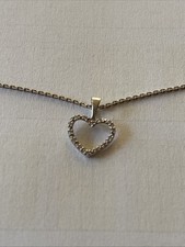 Herz Anhänger 375 Weißgold