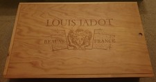LOUIS JADOT Französische Weinkiste Weinbox Holz 6 Flaschen mit Schiebedeckel