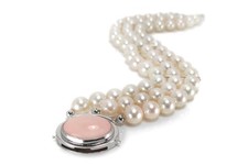 Armband mit Akoya Perlen + Engelshaut Koralle 585 Weißgold [BRORS 14549]