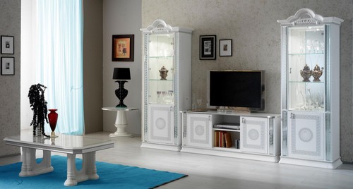 Wohnzimmerset wohnwand vitrine - wohnwand,