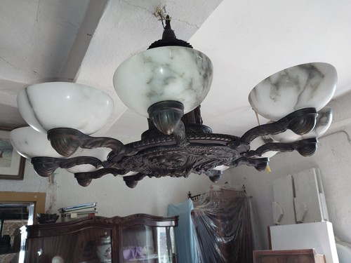 Dekorative bronze lampe - dekorative,